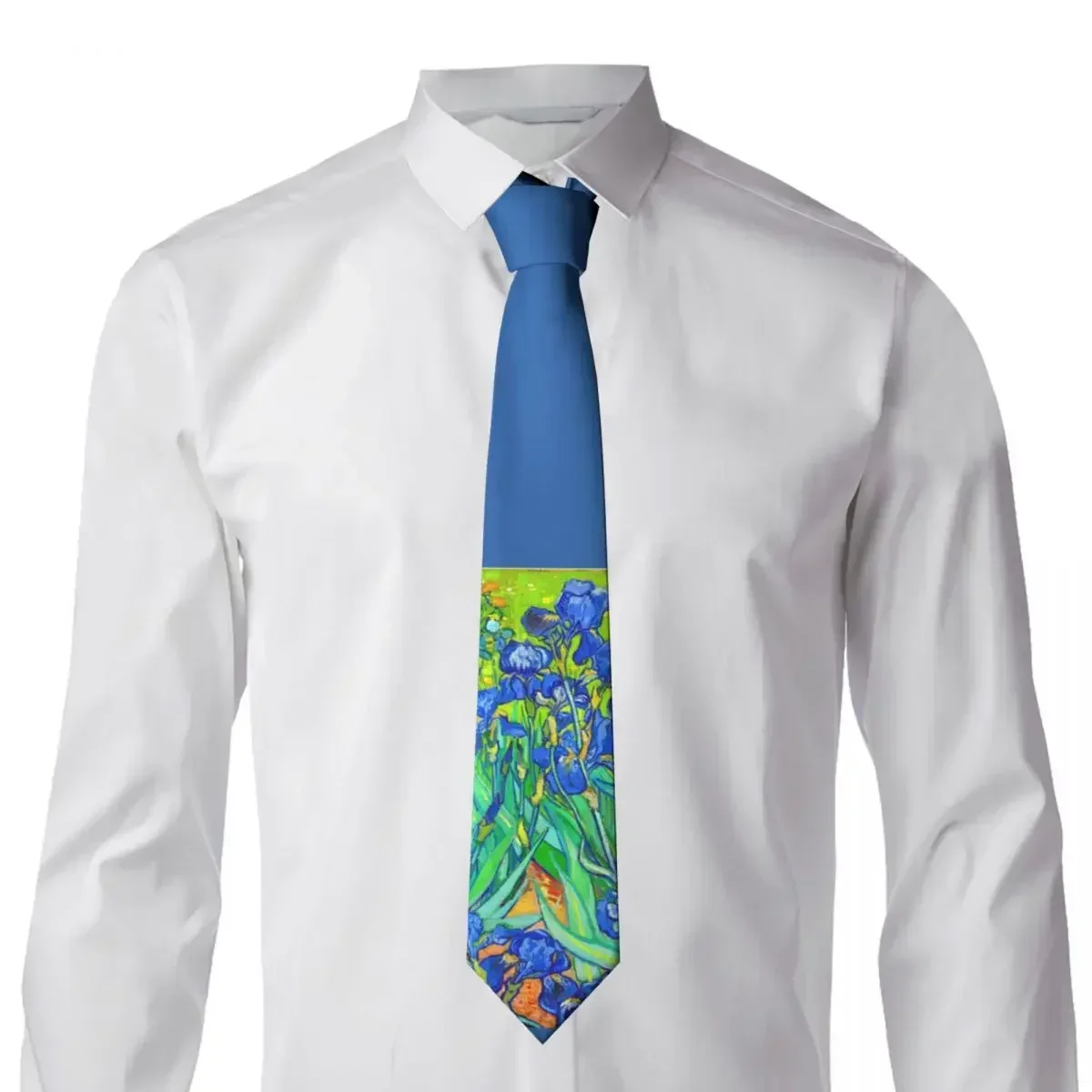 

Men's Tie Vincent Van Gogh Neck s Irises Vibrant Flower Classic Casual Collar Daily Wear High Quality Necktie Accessories