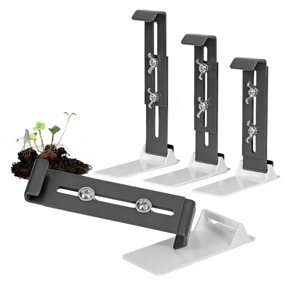 Set Of 4 Adjustable Window Sill Flower Box Holders For Balcony Flower Pot Fixing Rack Secure And Rust Resistant