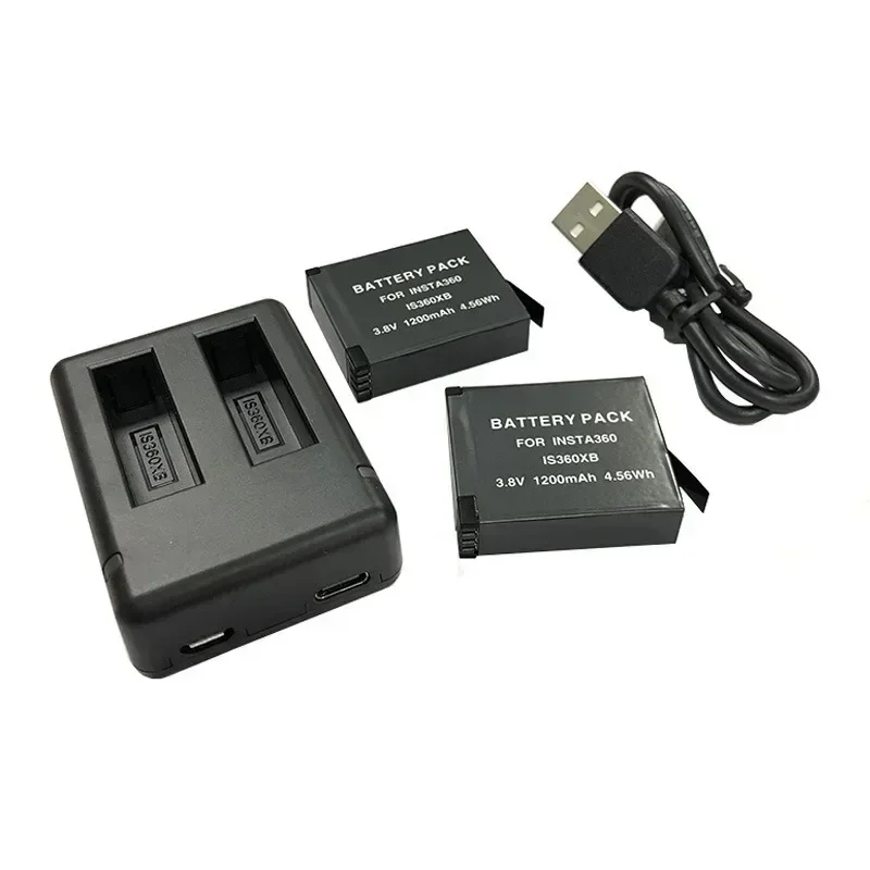 

3.8V for IS 360XB ONE X Replacement Battery and Dual Slot Charger for Insta360 ONE X Action Camera