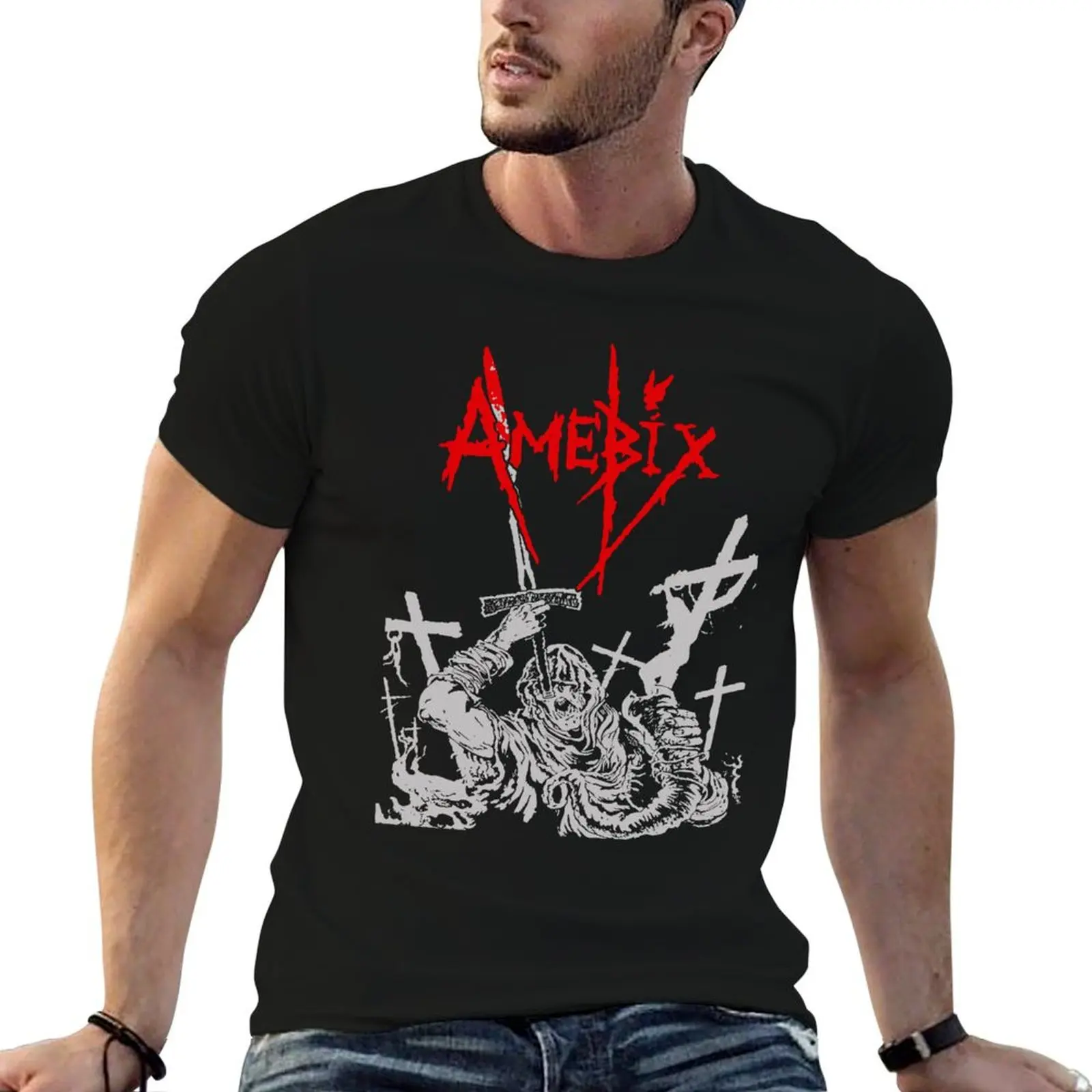 Poster Amebix My Favorite People T-Shirt Plus Size Workout Short Sleeve Top