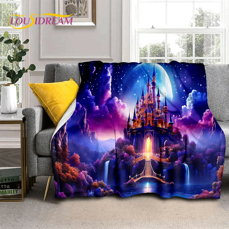 Fairyland Fairy Tale Castle Mysterious Gothic Dream Cartoon Soft Blanket,Soft Throw Blanket for Home Bedroom Bed Sofa Child Gift