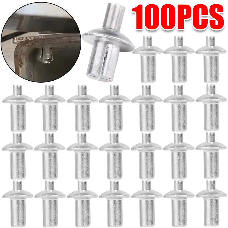 100/10PCS Aluminum Alloy Expansion Rivets Dome Head Tapping Expansion Screws Gypsum Board Fixing Nails Fastener Furniture Rivet