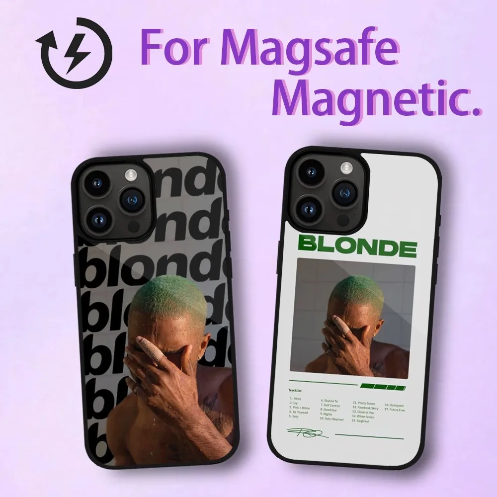 Singer F-Frank Blonde Phone Case For iPhone 11 12 13 14 15 Max Plus Pro Magnetic Phone Case