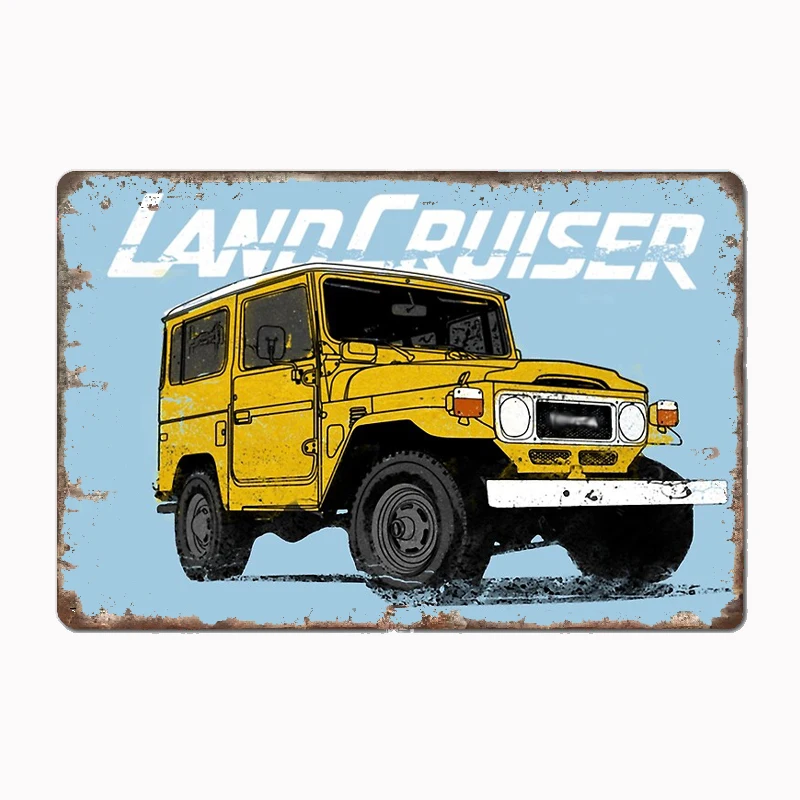 FJ40 Land Cruiser 1  Metal Plaque Poster Club Home Bar Cave Classic Plaques Tin Sign Posters Room Wall Decor