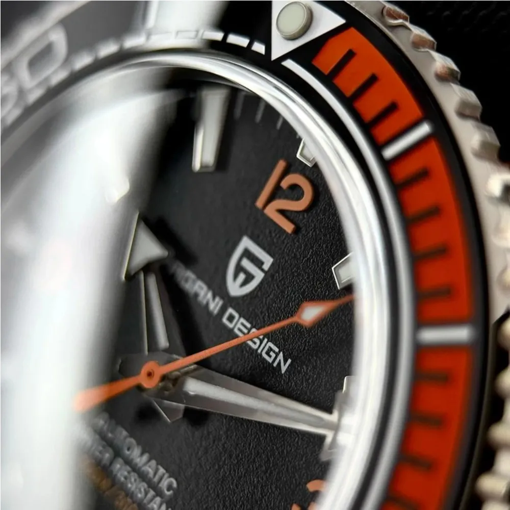 PAGANI DESIGN 42MM Japan movement Men Mechanical Watch 100M Waterproof Sapphire Crystal Ceramic Bezel Men Automatic Wristwatches