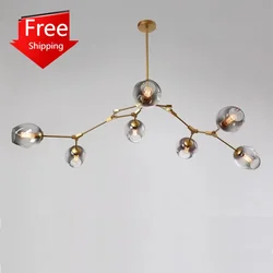 Glass Pendant Lights Kitchen Dining Room Island Living Room Hanging Lamp Chandeliers Modern Bubble Bedroom Decoration Lighting