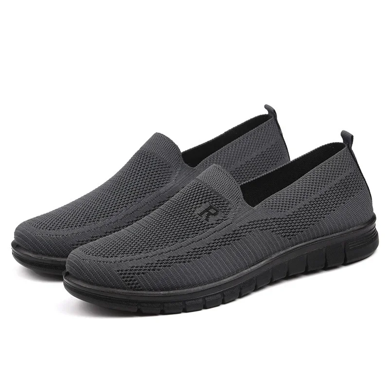 Mesh Men Shoes Summer Breathable Slip On Loafers Soft Moccasins Shoes Men\'s Flats Male Driving Shoes 2023