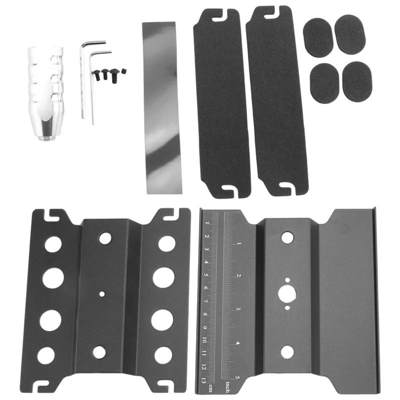 4X Metall RC Car Workstation Arbeitsständer Reparatur 360-Grad-Drehung für Modelle im Maßstab 1/8 1/10 1/12 1/16, Schwarz