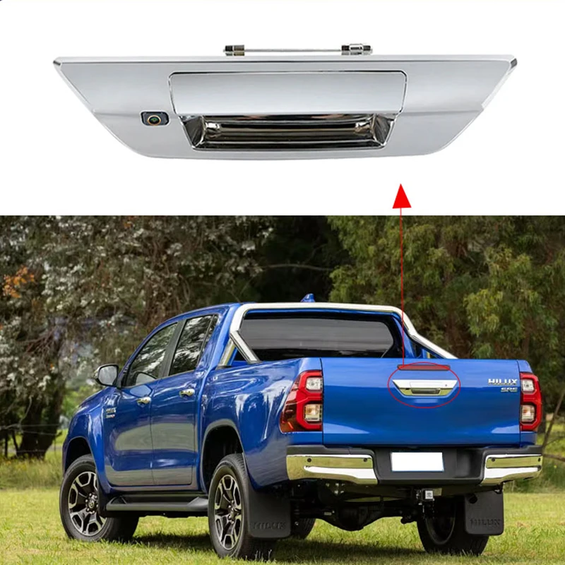 AHD 1080P Golden lens Pickup Truck Tailgate Handle Reverse Camera For Toyota Hilux 2015 - 2021 Waterproof Backup Camera
