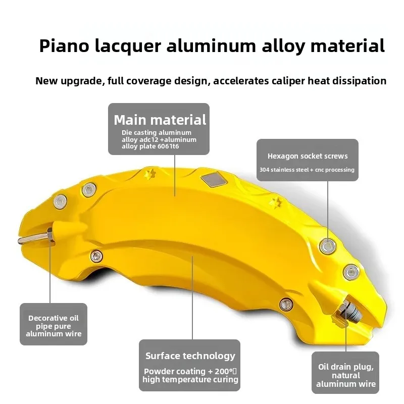 For Audi Q5L/A5 4PCS Car Wheel Brake Caliper Covers Front and Rear Wheel Hub Protector Car Modification Decoration Accessories