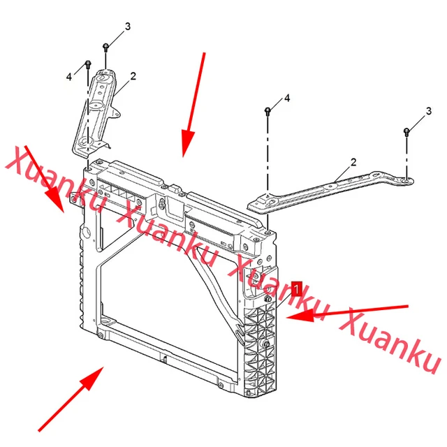 10223252 Original tank frame radiator bracket front module  
