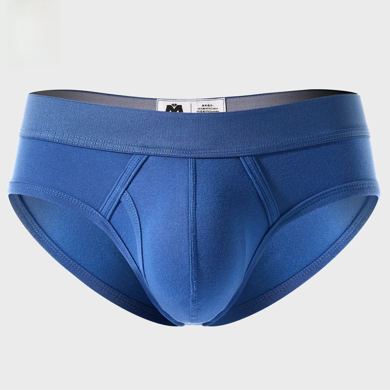 Men's Cotton Low Waist Briefs Breathable Comfortable Underwear U Shape Design mid Low Waist Pure Color Summer Shorts