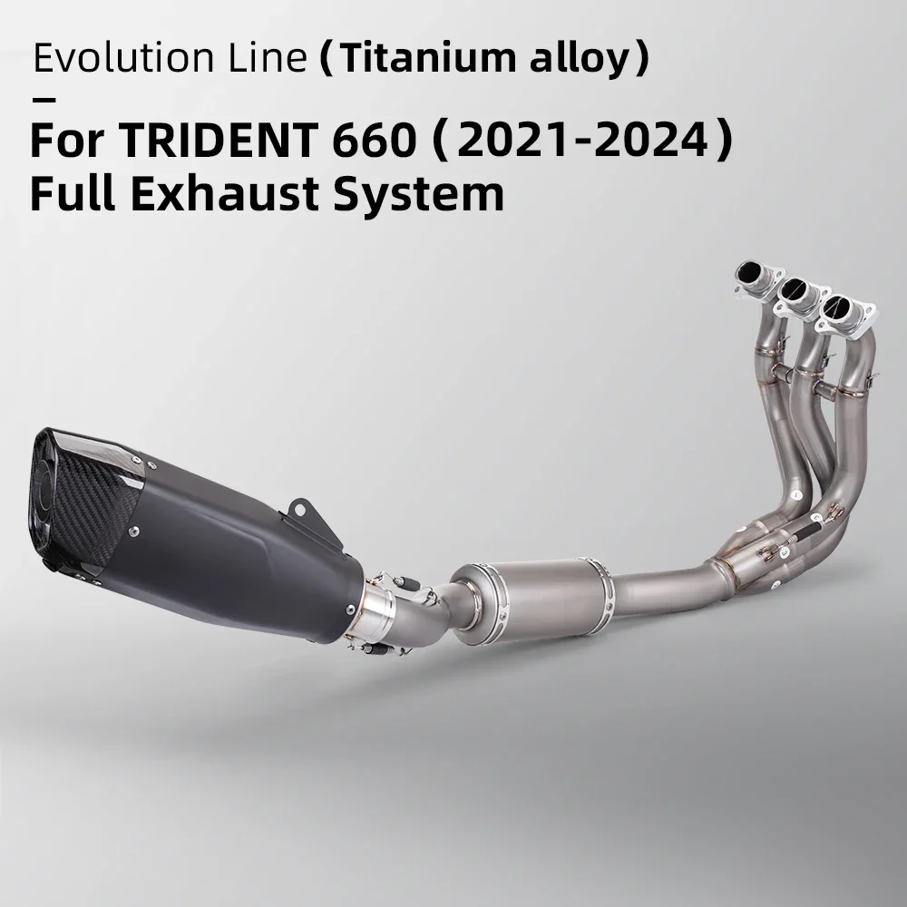

.For TRIDENT 660 2021-2024 Motorcycle Exhaust Pipe High Quality Titanium Alloy Retrofit Parts Link Pipe Muffler Assembly