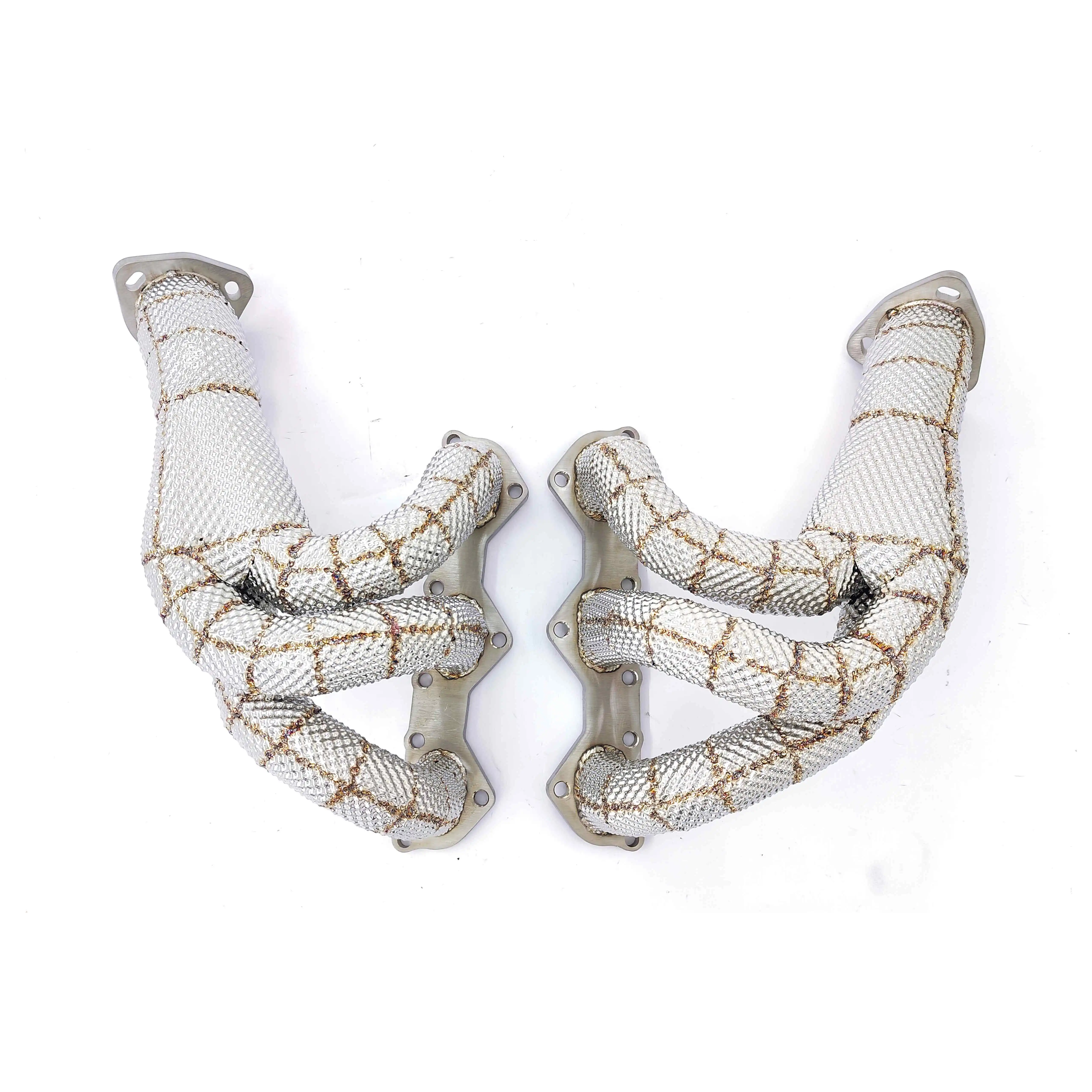 Available For Porsche 718 For GT4 4.0L Racing Manifolds Headers& Heat Shield Exhaust Pipes