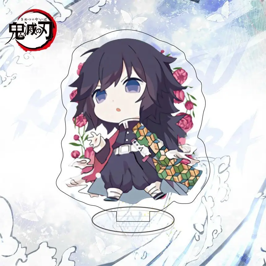 New Demon Slayer Agatsuma Zenitsu Tomioka Giyuu Kochou Shinobu Anime Two-dimensional Acrylic Pendant High-Quality Desktop Stand
