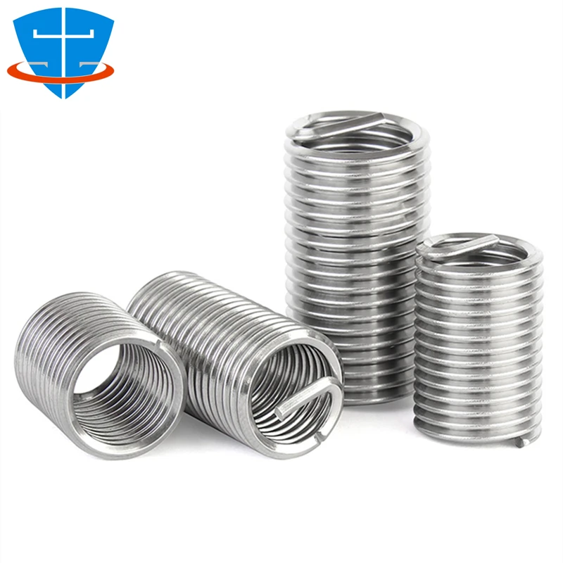 10/100pcs M1.6 M2 M2.5 M3 M4 M5 M6 M8 M10 M12~M24 Thread Repair Insert 304 Stainless Steel Wire Screw Sheath Bushing Sleeve Set