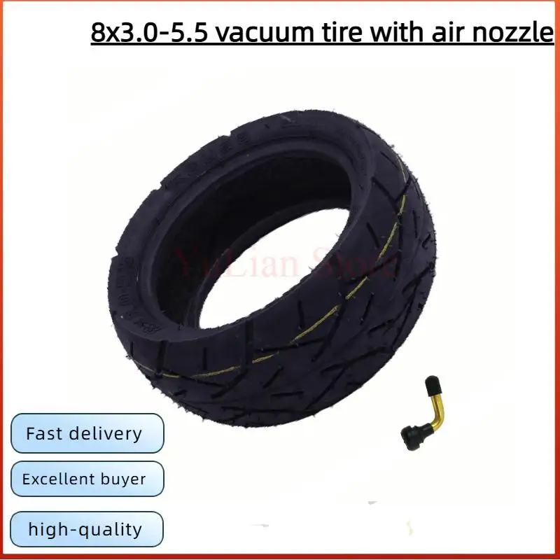High quality and durable 8x3.0-5.5 airless vacuum tires enhance the perFormance and safety of electric scooters