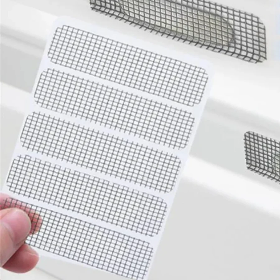 10pcs Window Screen Patch Exhaust Grille Window Door Drainage Hole Anti-mosquito Paste Mesh Screen Invisible Repair Subsidy