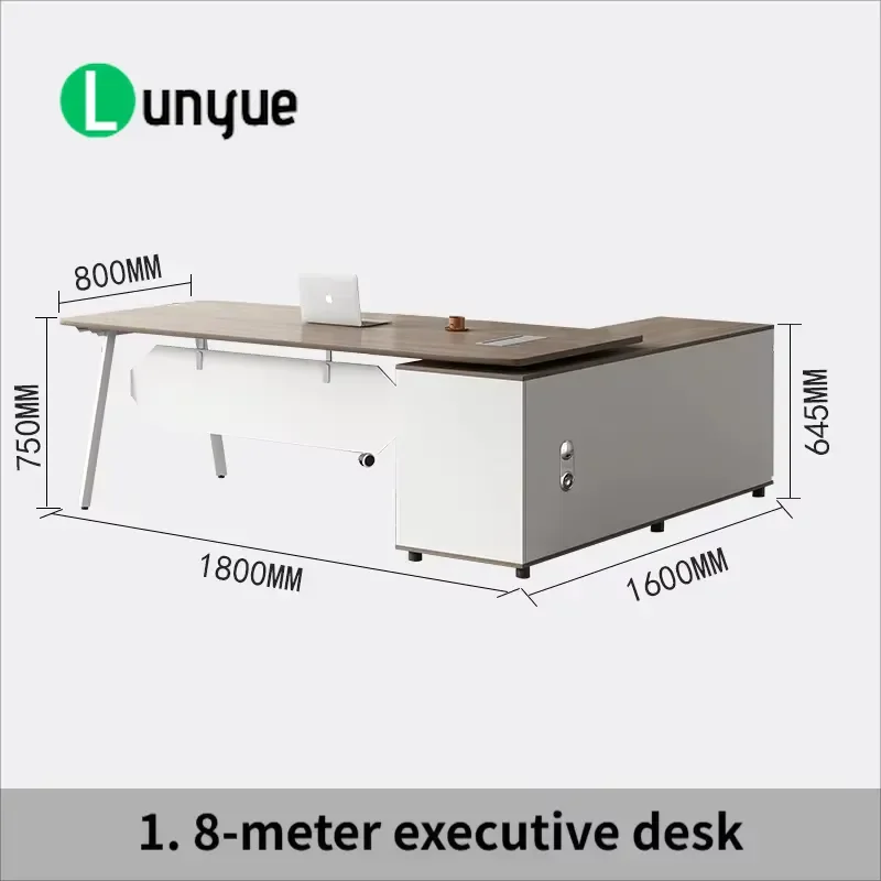 Modern Commercial Hospital Manager Desk Wooden Panel Office Furniture Reception Table for Clinic Admin Office Durable Stylish