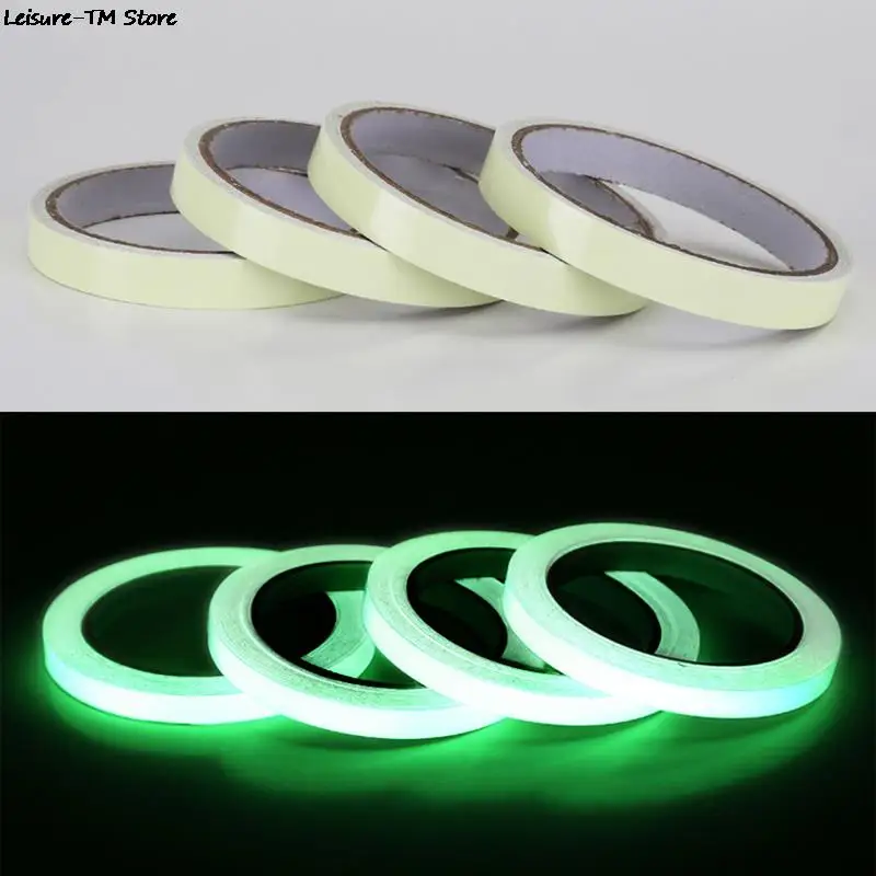 Green Luminous Tape Self Adhesive Glow In The Dark Stickers Stage Decorative Fluorescent Tape Warning Stickers Fishing Tool