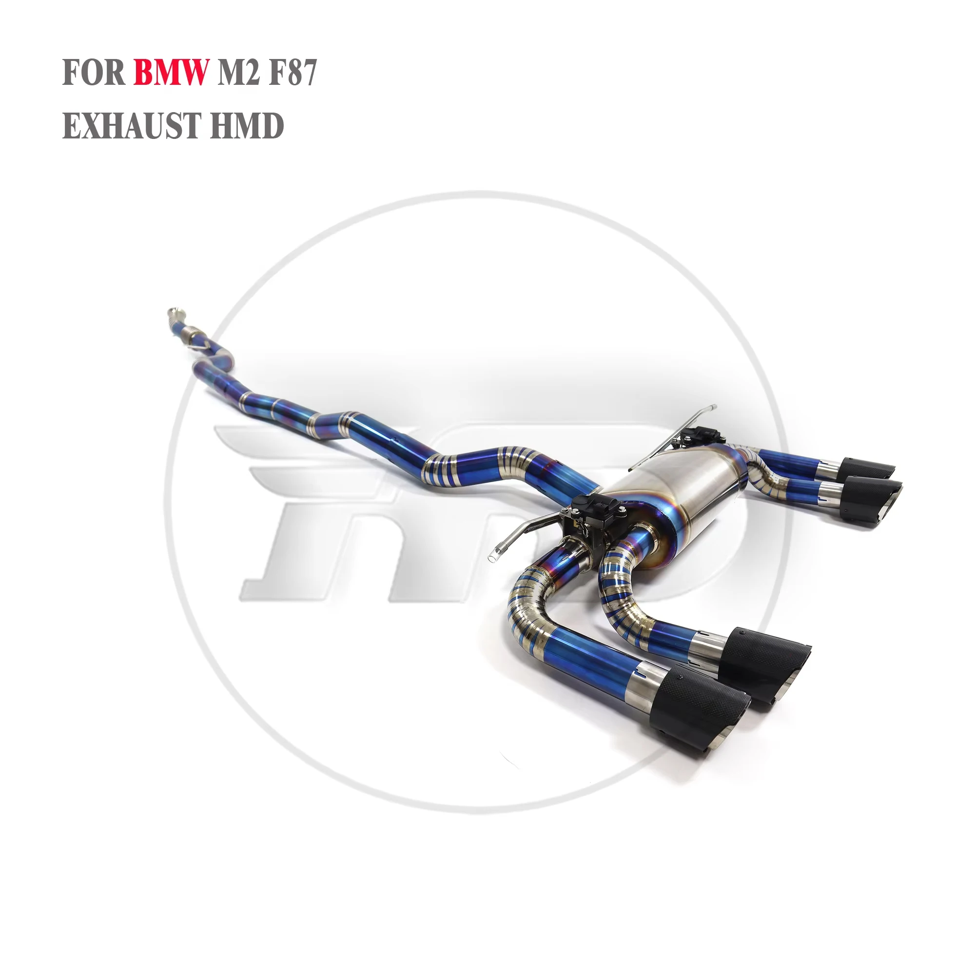 

Высококачественная выхлопная система Catback HMD Ti/SS304 для BMW M2 F87 3.0T с двигателем N55, глушитель с клапаном