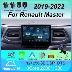 Android 16 Car Radio Carplay Auto For Renault Master 2019 2020 2021 2022 Navigation DVD Video Player 2 Din Stereo 360 Camera DSP