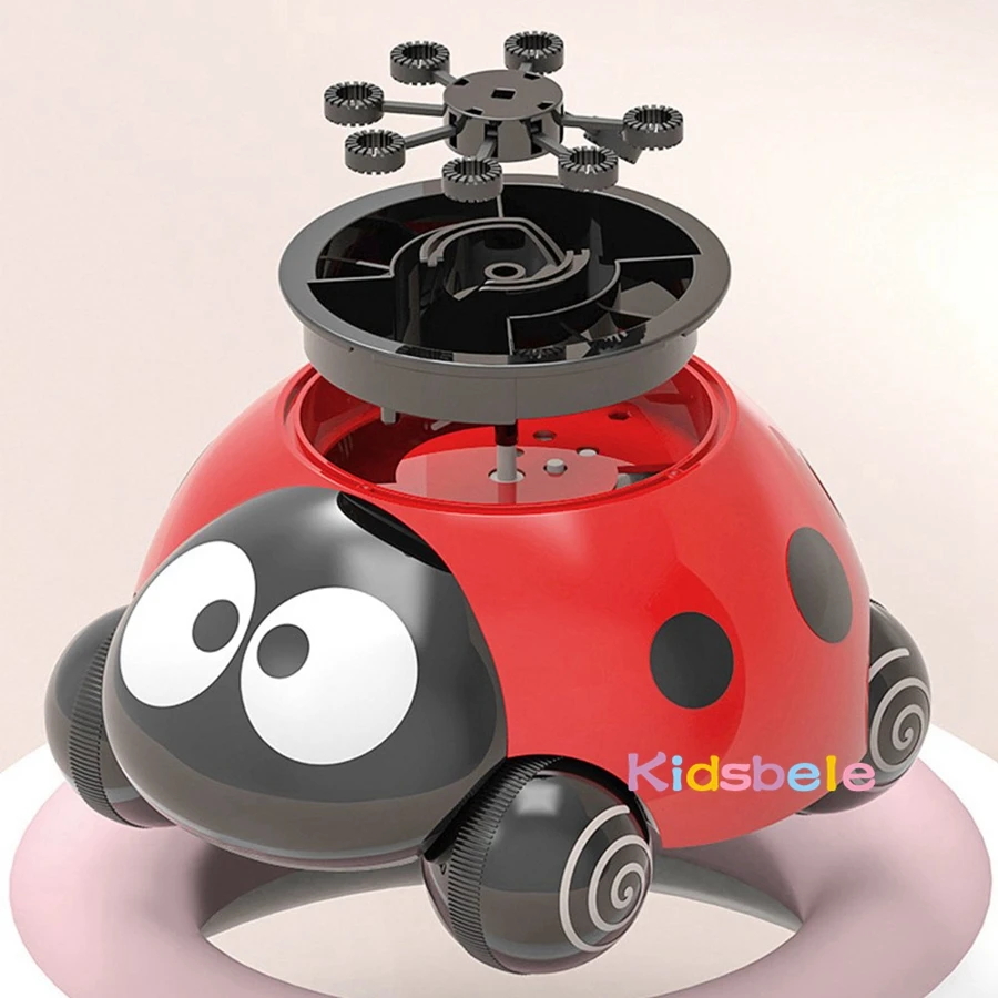 Ladybug Bubble Machine For Kids Electric Bubble Blower Outdoor Fun Summer Party Birthday Gift Toy Automatic Blower Kids Toy