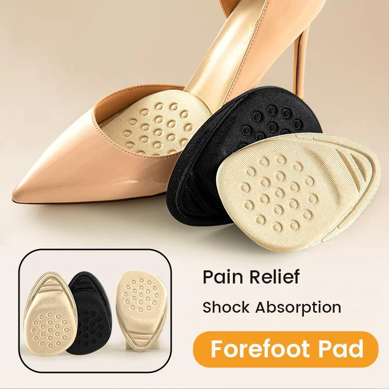 

1 пара нескользящих вставок для обуви, регулируемая подушечка для передней части стопы, уменьшает размер обуви, высокие каблуки, облегчение боли, амортизация, декомпрессия