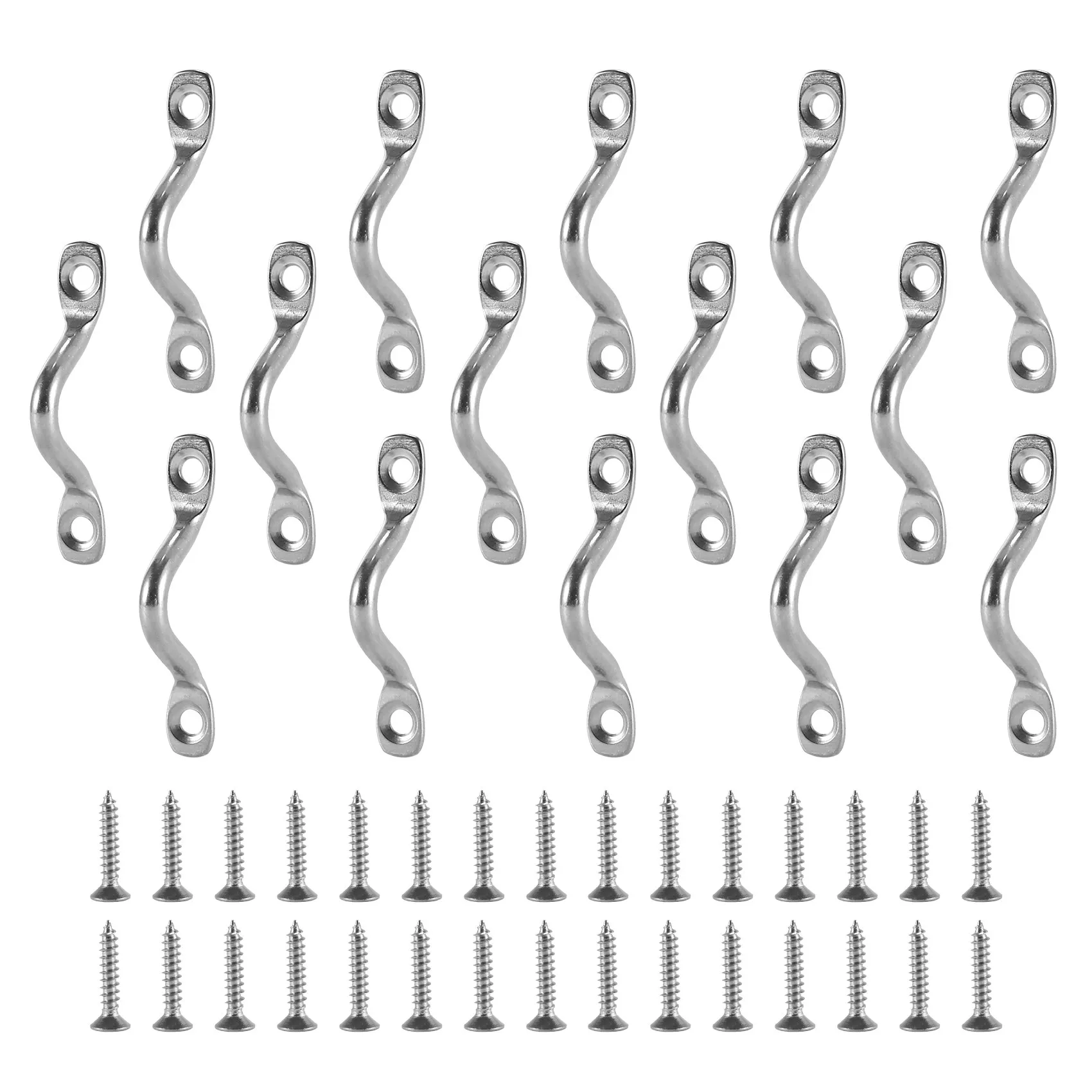 【CYBER MONDAY】15Pcs Stainless Steel Peck Plate Eye Plates Ceiling Hook Kayak Eye Plate Kayak Pad for Kayak Canoe, Kayak Canoe Ri