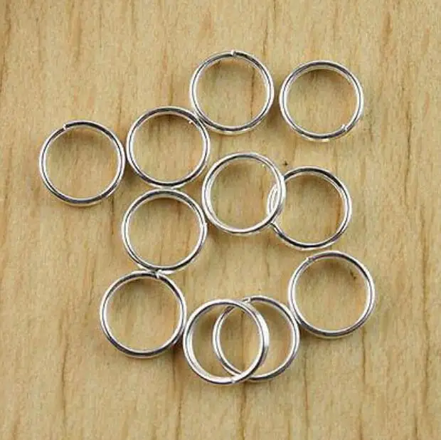 

250pcs silver tone 8mm splite jump rings findings h0839