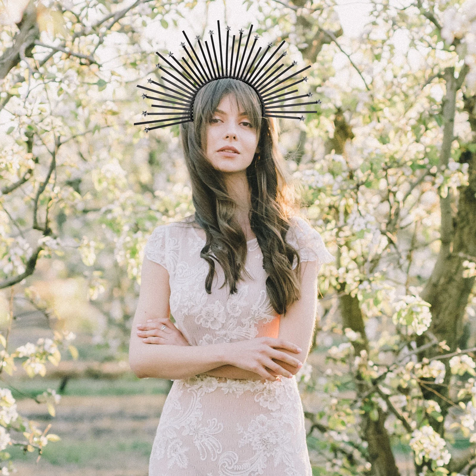 

Crown Goddess Headdress Decorative Plastic Hair Hoops Wedding Headdress Accessories Stylish Durable