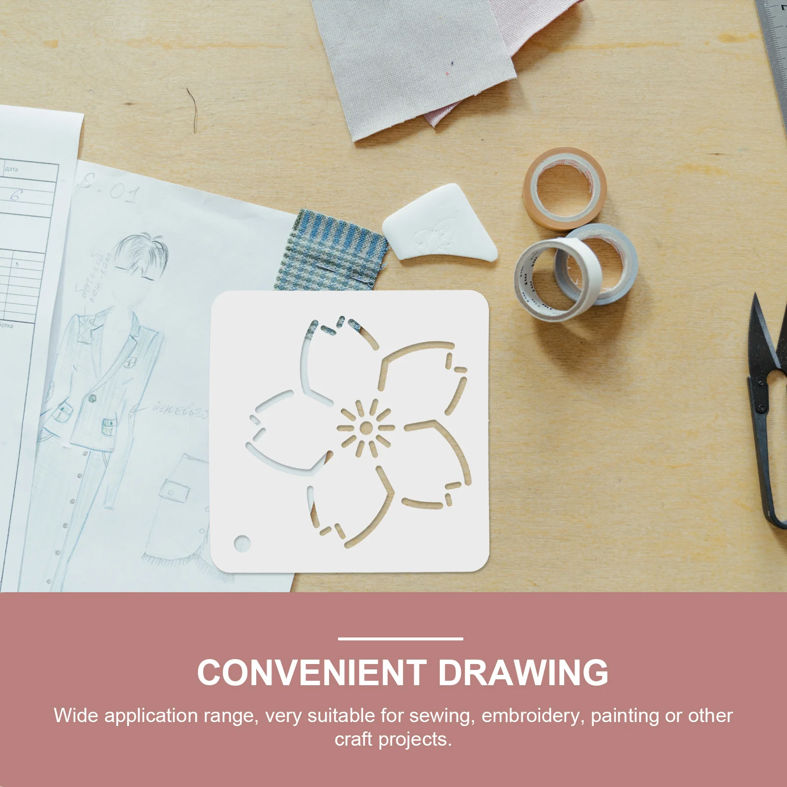 

6Pcs Reusable Quilting Templates Plastic Patchwork Stencil Flower Shape Sewing Ruler Embroidery DIY Handmade Crafts Quilting