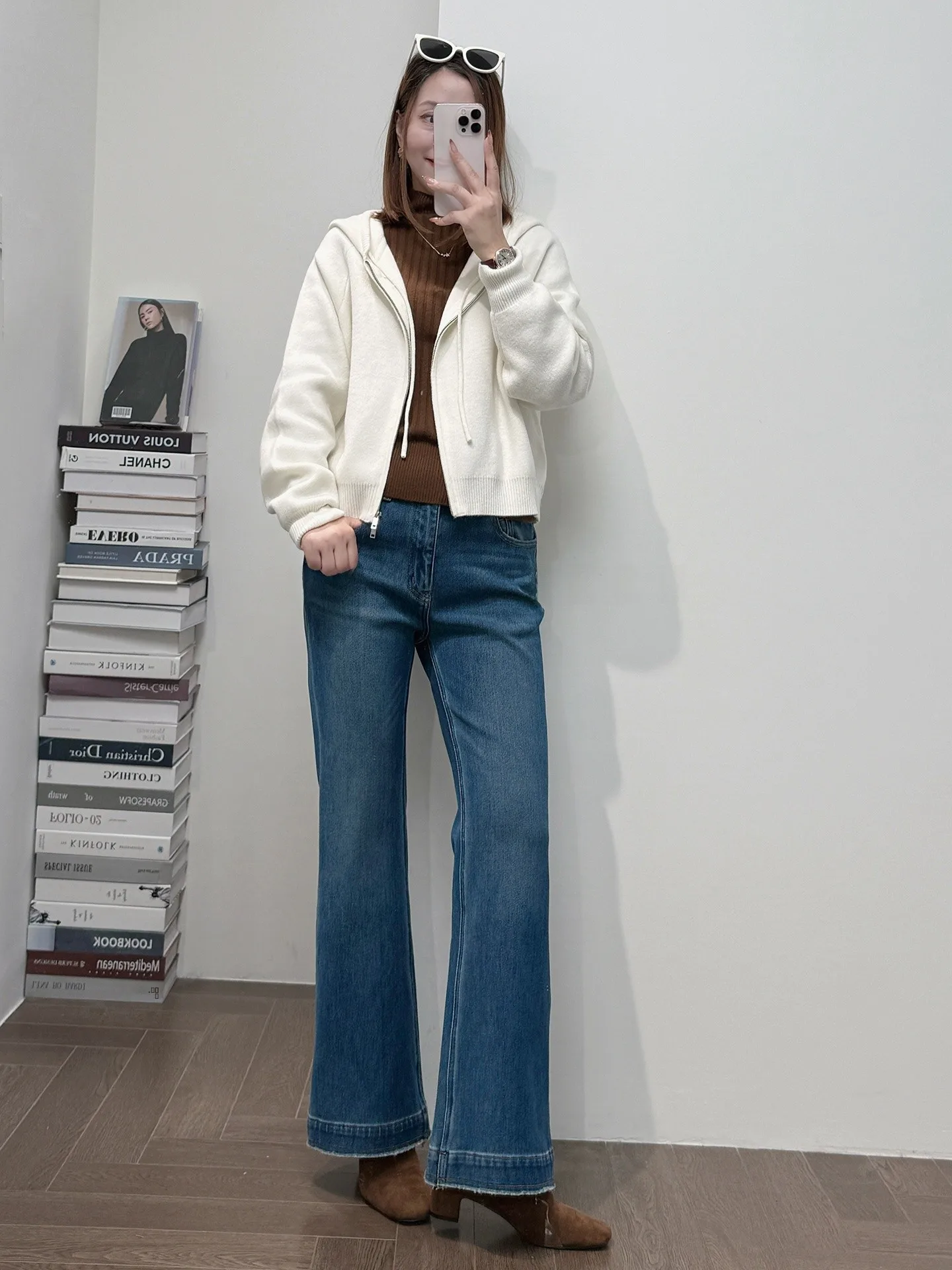 

Thiened Warm Knitted Hat Sweater All-Match Winter Woolen Cardigan Women's Casual Sle Long Sve Zipper Closure Regular L...