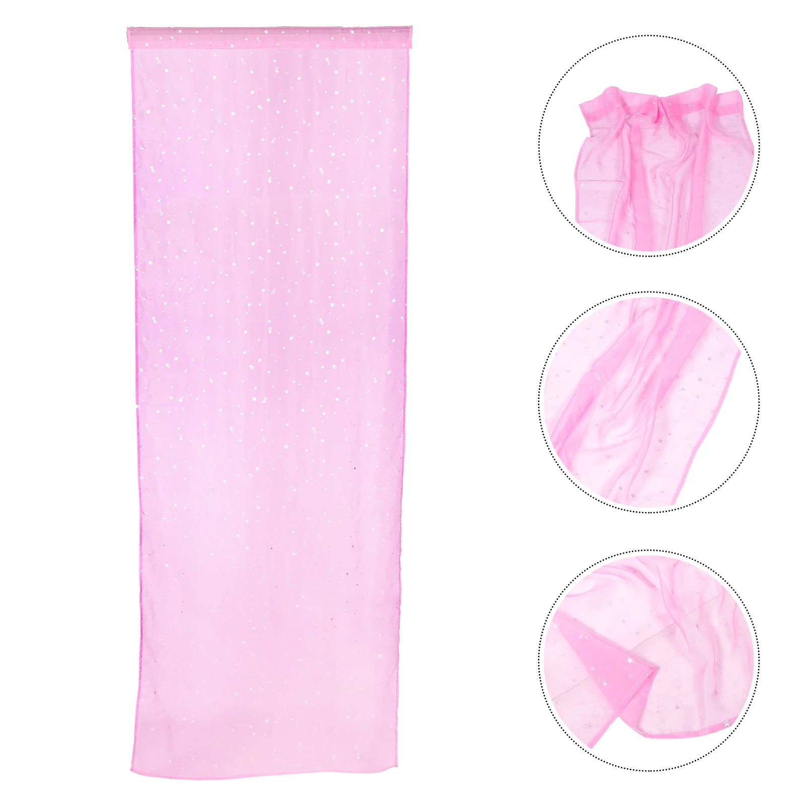 

Silver Star Curtains Window Sheer Voile Pink Glitter For Living Room Bedroom Star Filtering Curtains Home Decor