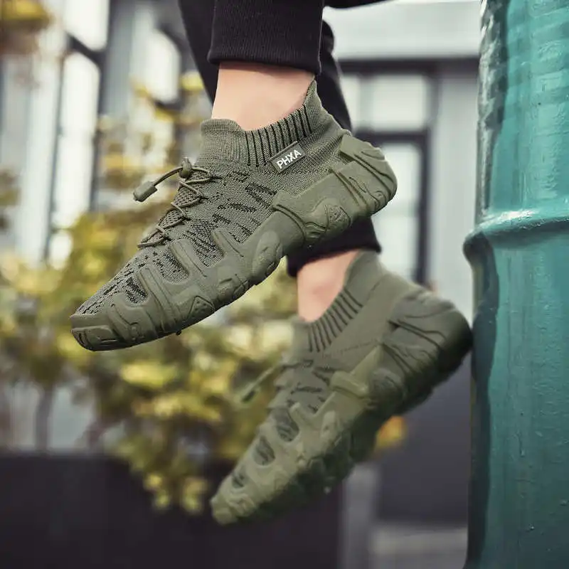 Plataform Lace-up Shoes For Man Sneakers Chunky Sport Men's Sneakers Black Tennis Man Snackers In Offers Sports-et-leisure