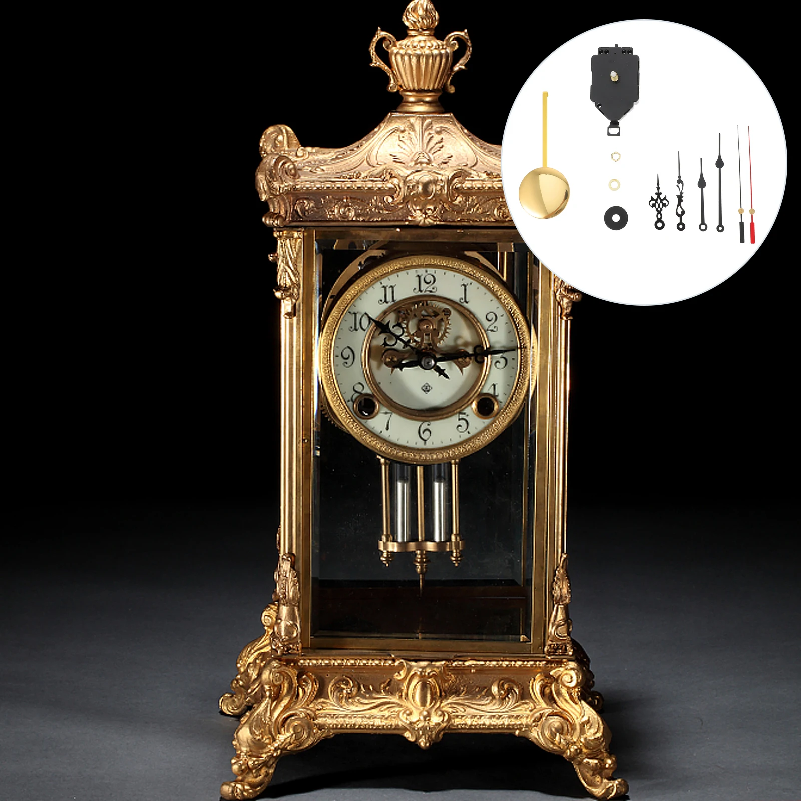 

Quartz Clock Movement Kit 3 Pairs Hands Pendulum Trigger Melody Chime Mechanism Repair Parts Wall Clock Home Office