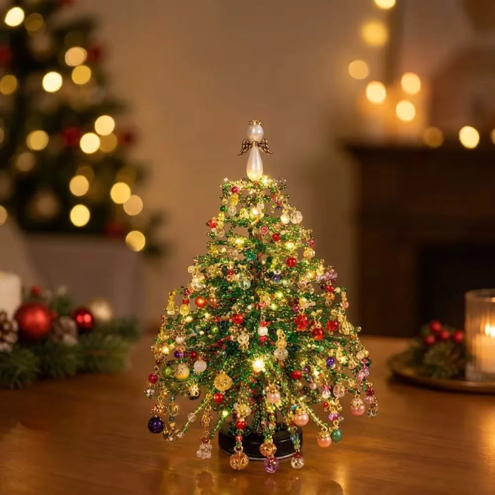 DIY Christmas Tree Bead Kit Beaded Xmas Tree Craft Set Home Desktop Room Table Decor DIY 2026 Christmas 2027 New Year Gifts