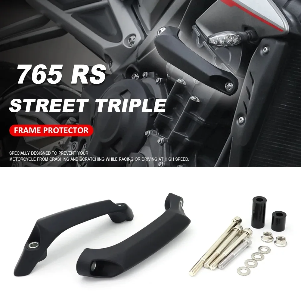 

Новый черный мотоцикл 765 RS R S 765RS 765R 765S, защита двигателя, рама, слайдер, защита от падения для Street Triple 675 675R