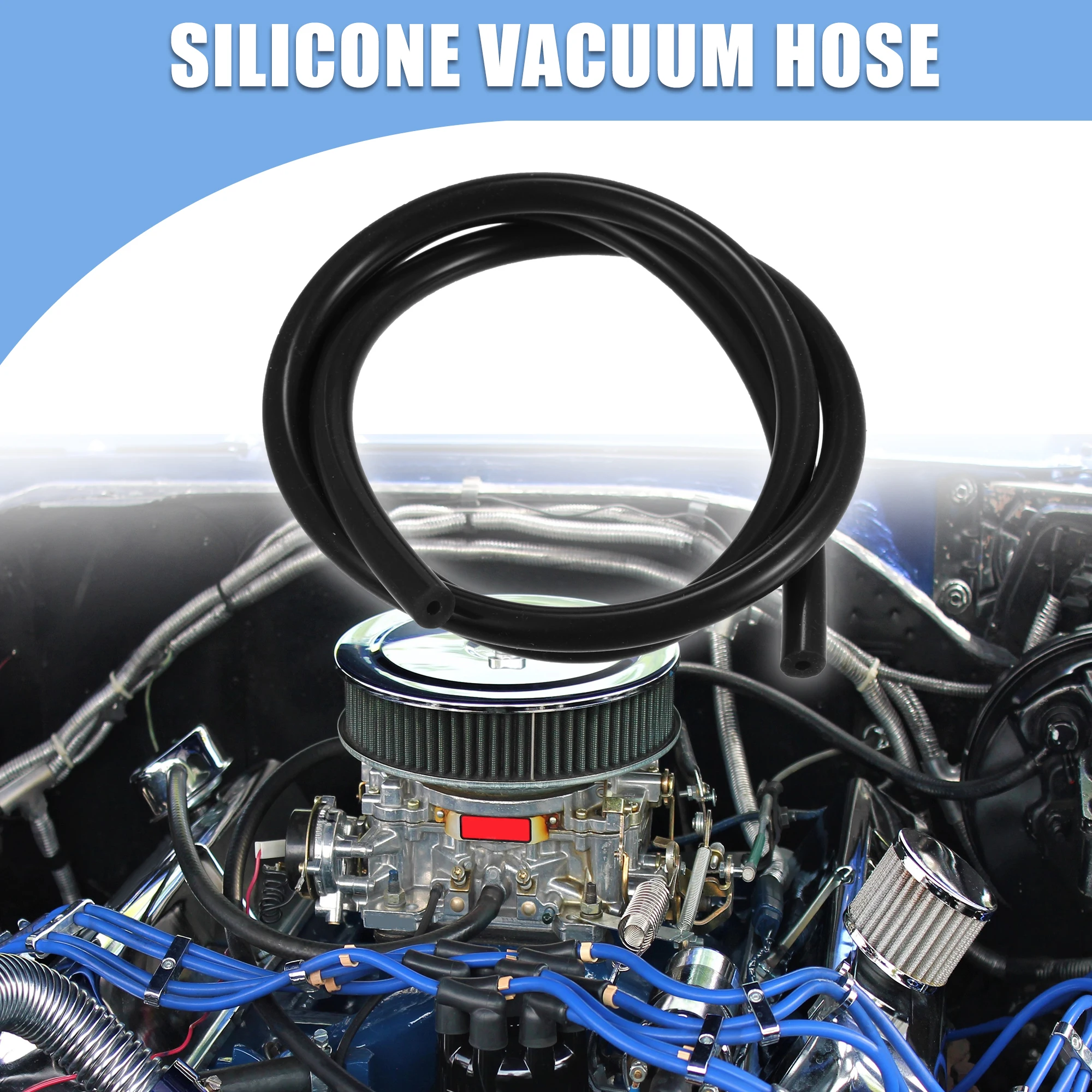 X Autohaux Silicone Vacuum Tubing Hose ID 3mm 4mm 5mm to OD 9mm 10mm 11mm 1M/1.8M/2.5M/4.5M Roll Tube Length Wall Thickness 3mm