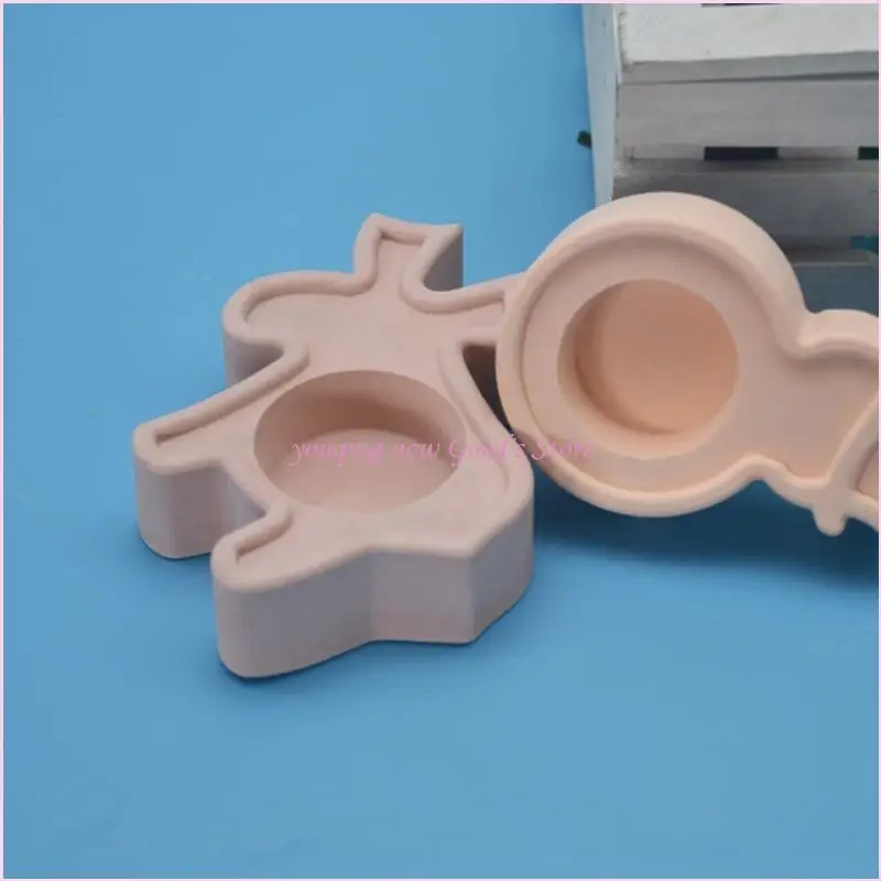 

57QA Christmas Candlestick Epoxy Resin Mold DIY Crafts Holder Silicone Mould