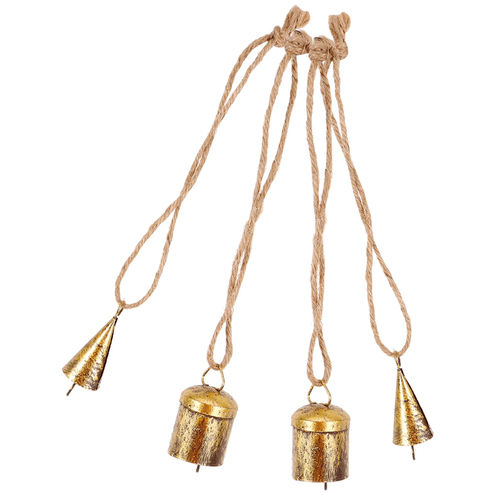 

4Pcs Metal Bells Vintage Retro Style Christmas Hanging Decoration DIY Craft Bells Festival Decor Bell Hanging Charms