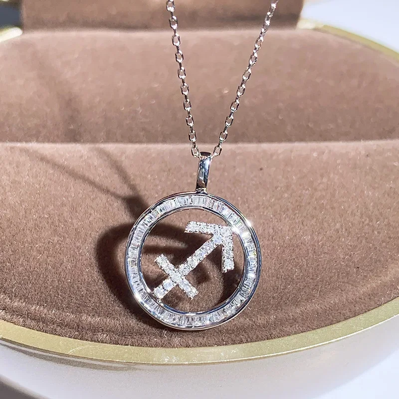 Fashion 12 Constellation Aries Libra Cancer Pisces Aquarius Virgo Libra Leo Capricorn Gemini Taurus Necklace Pendant for women