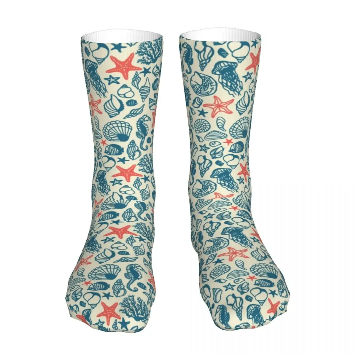 New Cute Starfish Sea Animals Women Socks 2022 Men Sport Socks