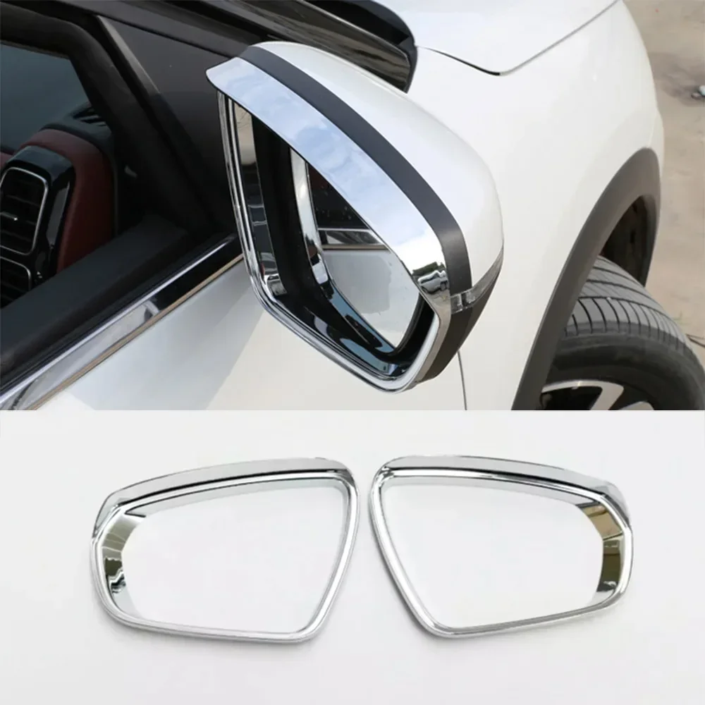 

For Citroen C5 aircross 2017 2018 2019 Accessories Chrome Rear-View Wing Mirror Rain Shield Guard Covers
