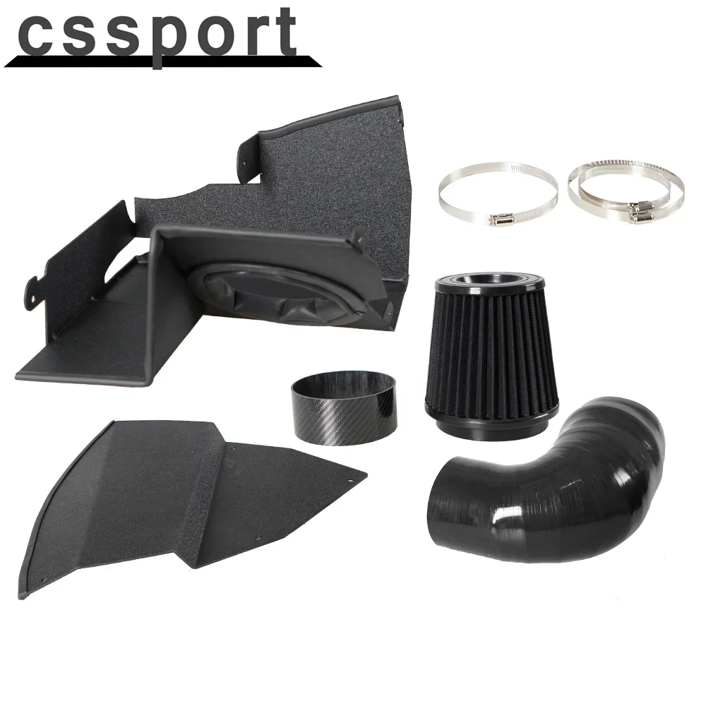

Hot Tube Intake Pipe Kit Black Cold Air Filter System Engine Parts Car Air Intake Duct Tube For BMW G20 G21 320I 330I Aluminium
