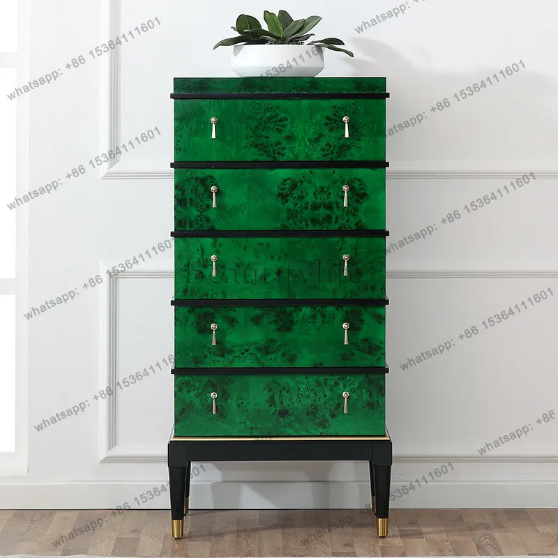LD Italian light luxury five-bucket living room decorative cabinet foyer entrance bedroom drawer cabinet