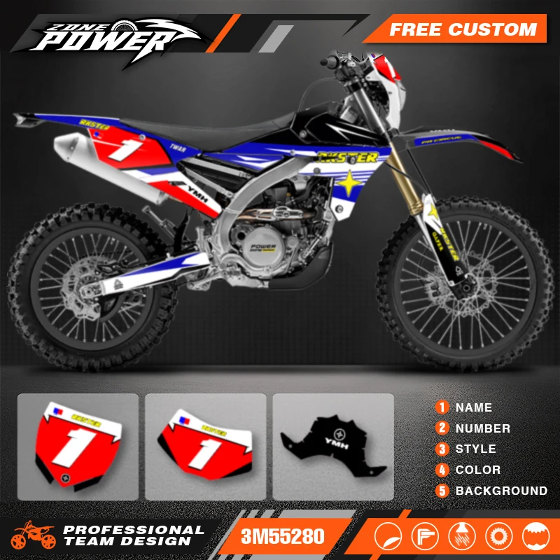 

Powerzone для Yamaha WRF450 2016 2017 2018 YZF450X 2015 2016 2017 2018, пользовательские фоны, графические наклейки, наборы наклеек 22