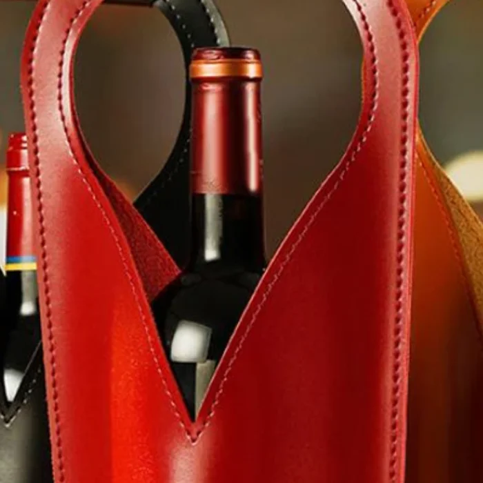 

Подарочная сумка для вина, многоразовая кожаная сумка-тоут для вина, двухслойная переноска для подарочных пакетов для шампанского и пива, для свадебного душа на день рождения