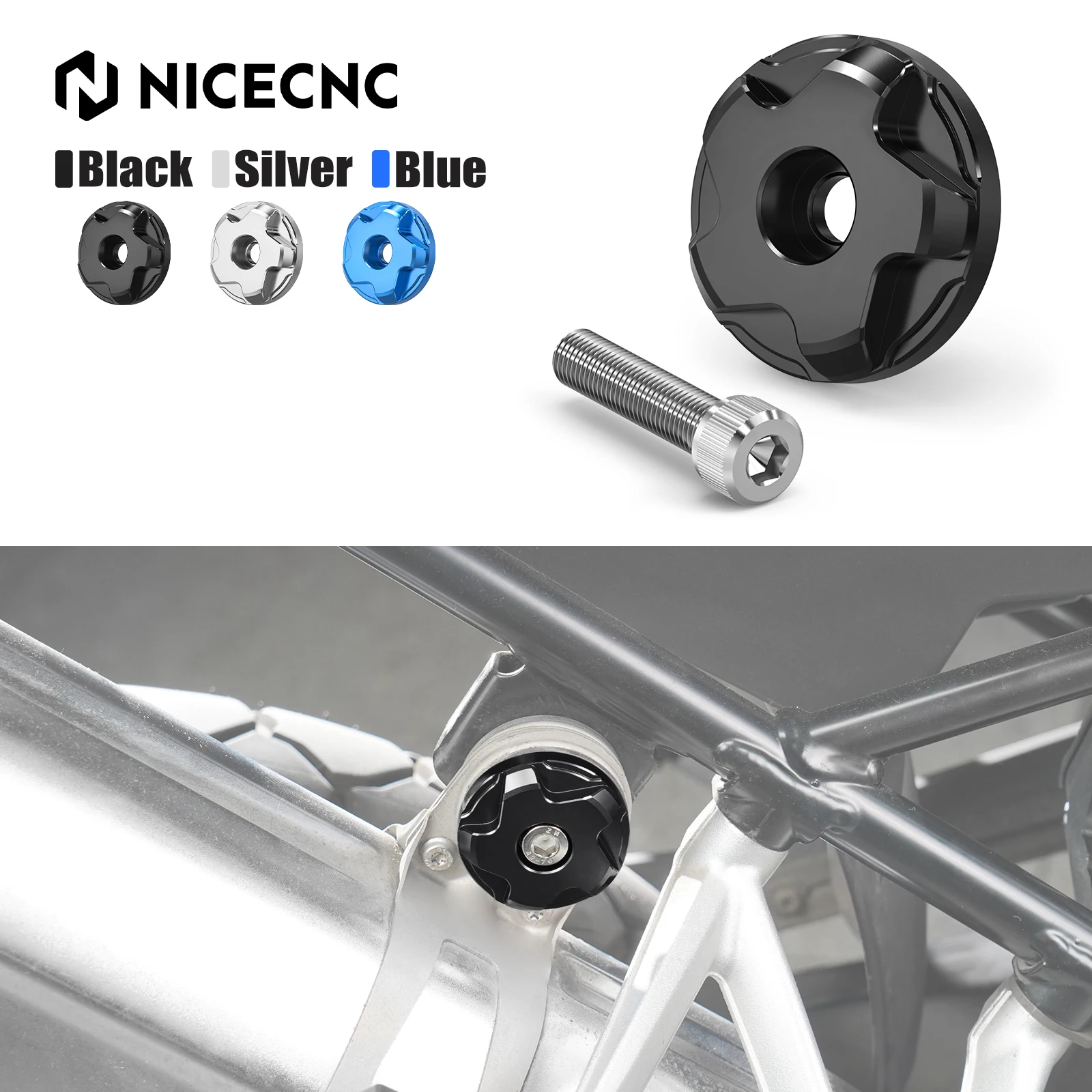 

NICECNC Aluminum Exhaust Hanger Bolt For BMW R1250GS R1250GS Adventure R 1250 GS R 1250 GS ADV 2024 2023 2022 2021 2020 2019