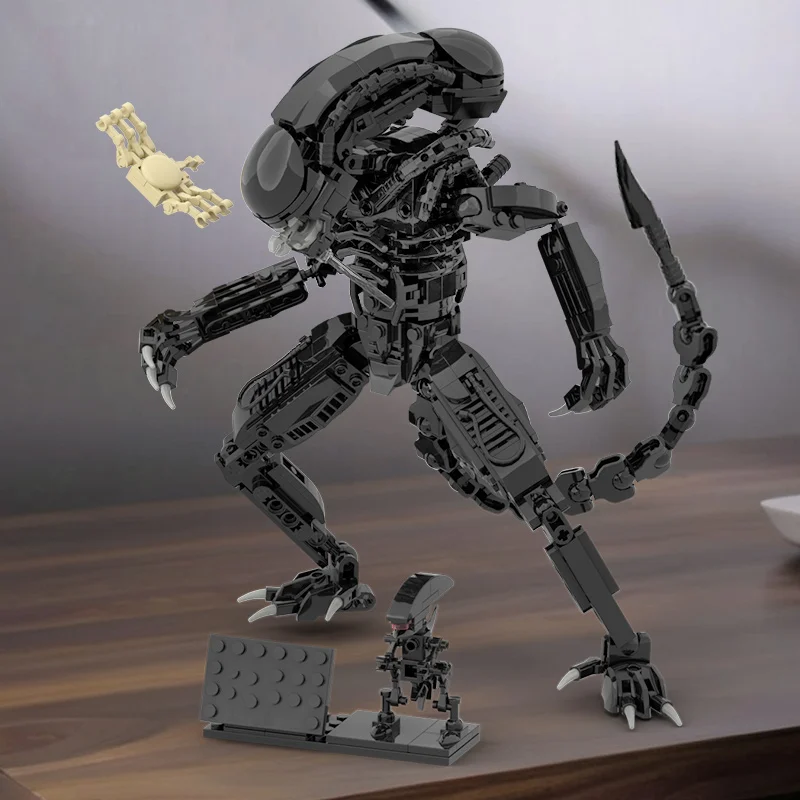 Movie Series Alienes Xenomorph Animation Figures Mech Robot Model Building Blocks Hobbies Ideas collectible Toys for Kid Gift